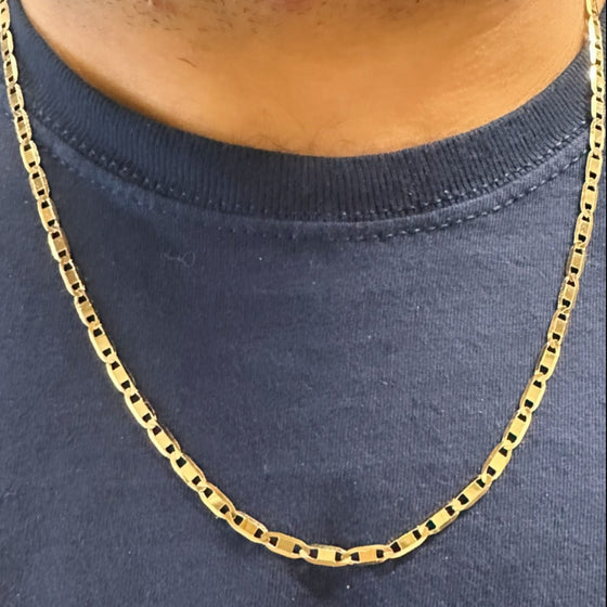 Corrente de Ouro 18k Modelo Piastrine 60cm - Ricca Jewelry