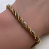 Pulseira Corda Tricolor em Ouro 18k / 18k Gold Tricolor Rope Bracelet - Ricca Jewelry