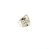 Anel de Ouro 18k Modelo Estampado com Corações / 18k Gold Ring Stamped Model with Hearts - Ricca Jewelry